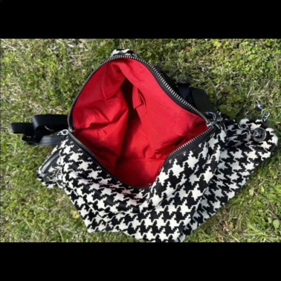 Christian Louboutin BLACK & WHITE HOUNDSTOOTH PONY-STYLE CALFSKIN CROSSBODY BAG - Picture 6 of 11